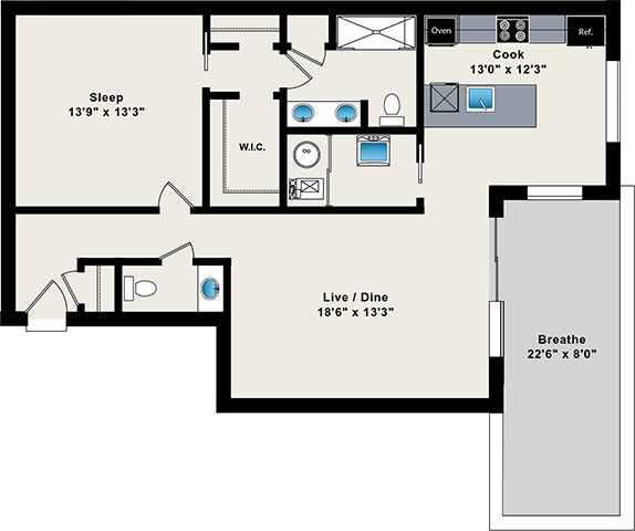 Floorplan - 1846 W Division Apartments