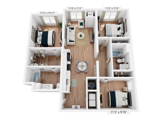 C2H | 3x2 | 1,190 sq ft - The Henry
