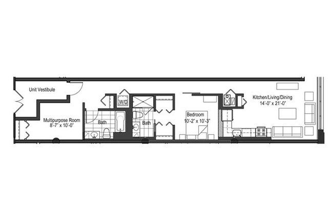 Floorplan - 13thirteen Randolph Street Lofts