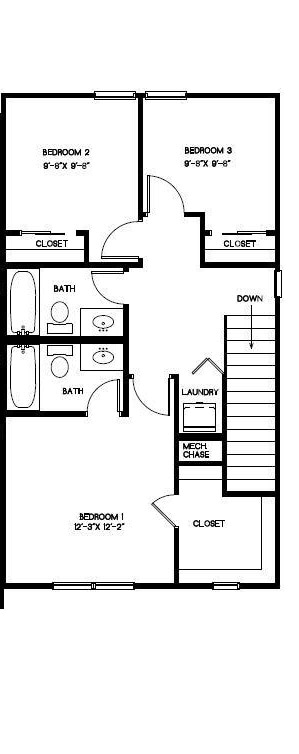 Second floor layout - 5830 Grayson St