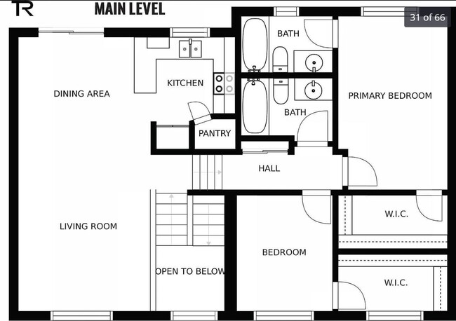 Floorplan - upper level - 2805 W Dumont Dr