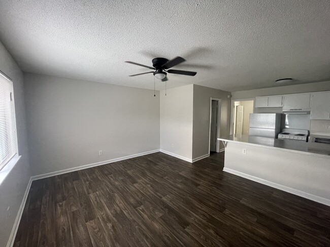 Living Room & Kitchen - Guilford Place Apartments.