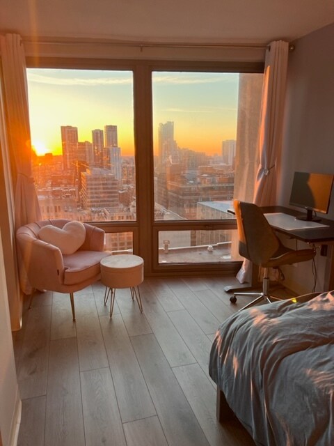 Gorgeous view of sunset from bedroom - 440 N Wabash Ave