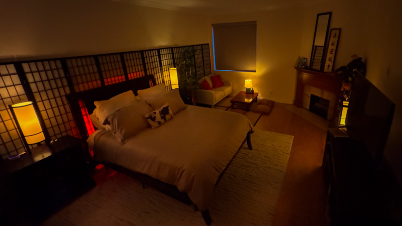 Master bedroom comes with hue smart lights and smart blinds - 8455 Fountain Ave