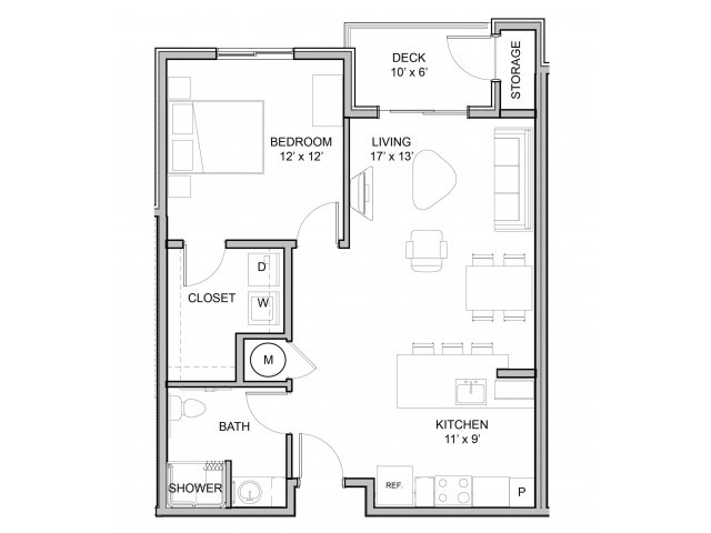 1 Bed ADA - Coryell Commons