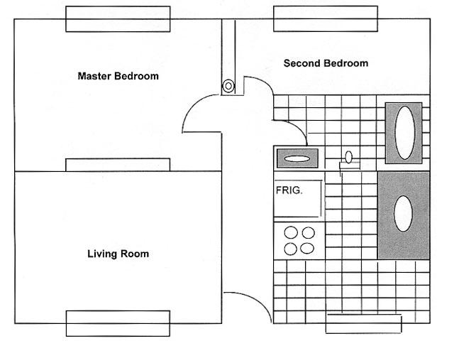 Floor Plan #2 - Evergreen Court Apartments