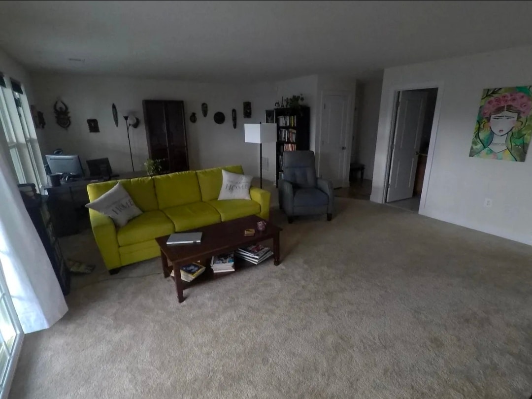 Family room, adjacent full bathroom, exit to 2-car garage, handy coat closet - 8828 Englewood Farms Dr