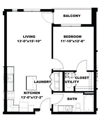 1BR/1BA - Hot Metal Flats