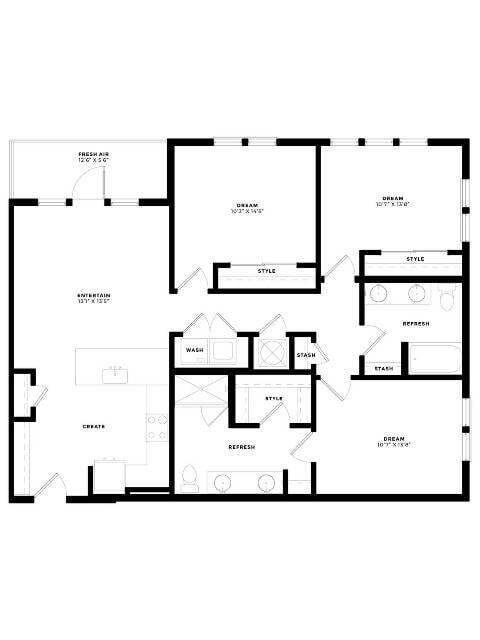 C1 Floor Plan - Tributary Rise
