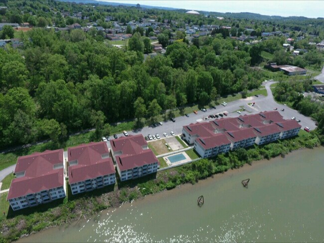 River, pool and buildings - 2206 University Commons Dr