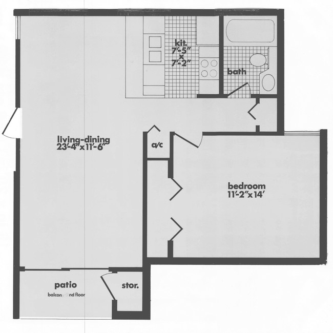 Floorplan - Oak Park Apartments