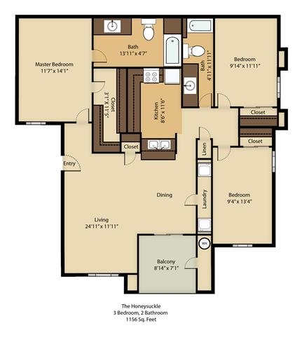 3BR/2BA - Ascent at Silverado Apartment Homes