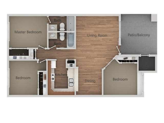 Floorplan - Rio Seco Apartments