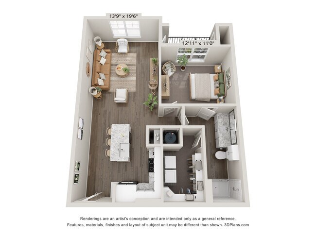 Floorplan - Lenox Sienna | Apartments & Townhomes