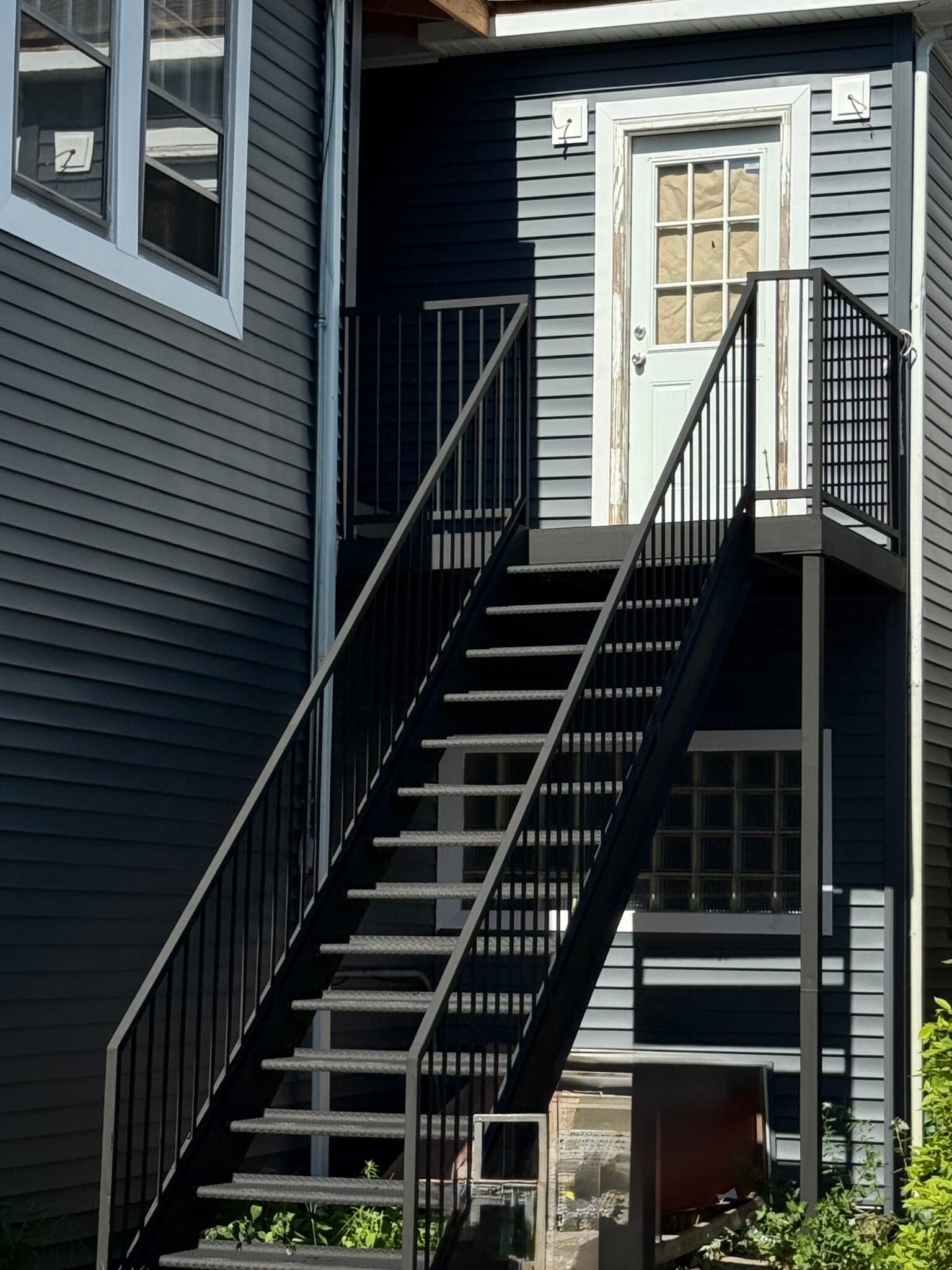 New steel staircase from the private parking lot. - 328 High St