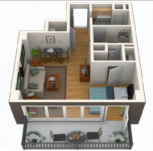 1BR/1BA - Hudson House