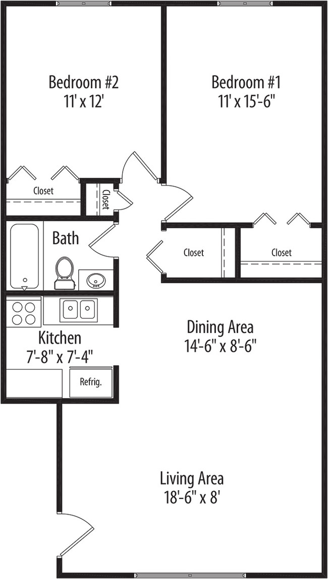 Red Oak Acres: 2 bedroom/1 bath - Red Oak Acres