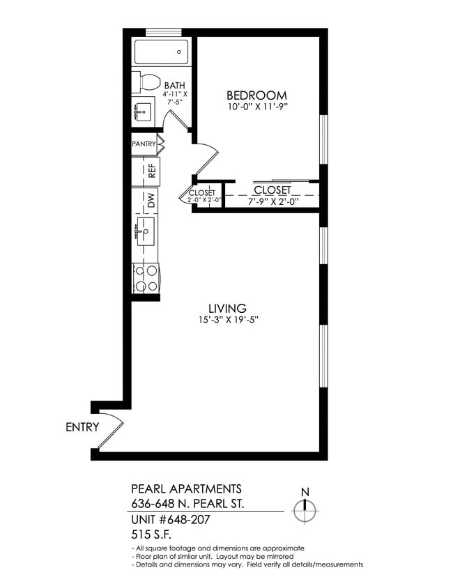Floorplan - Pearl Apartments