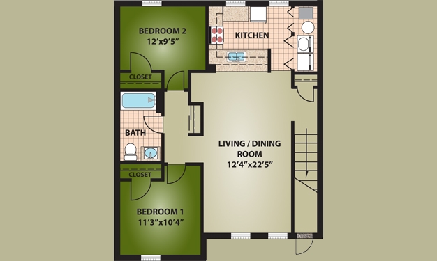 2BR/1BA - Pheasant Run