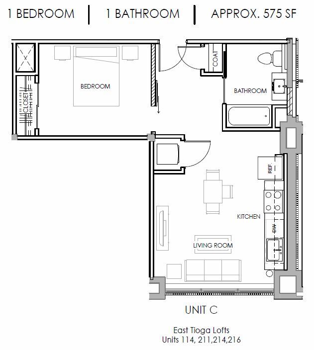 Floorplan - East Tioga Lofts