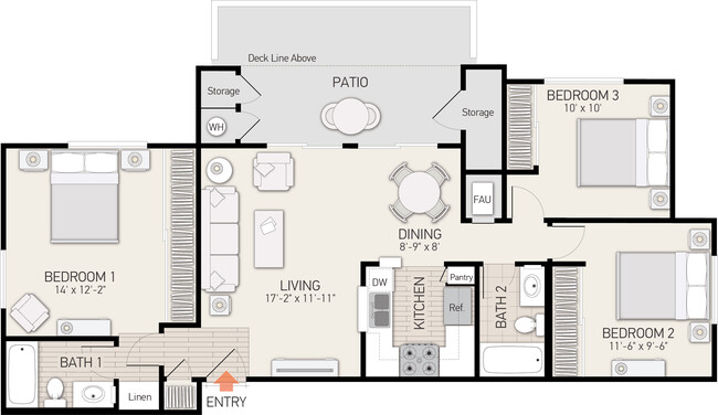 Floorplan - Rancho Alisal Apartment Homes