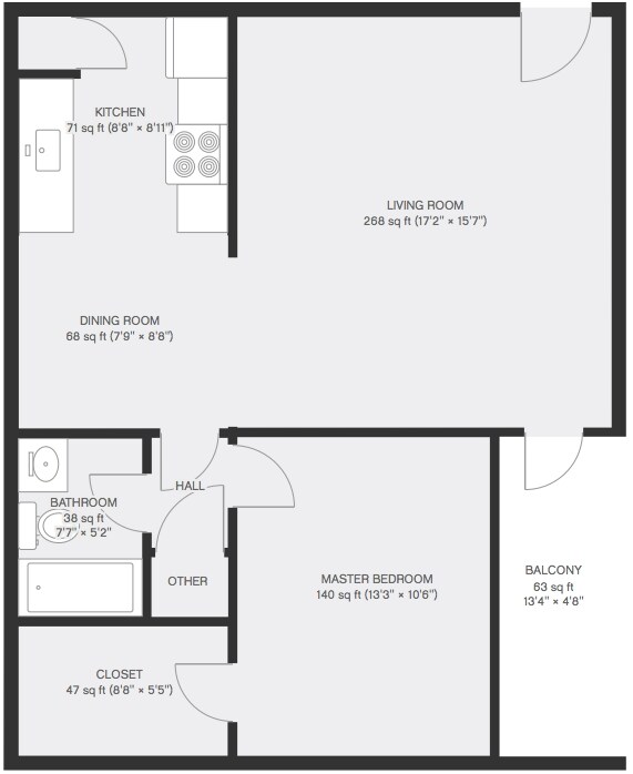 1BR/1BA - Moulin Rouge Apartments