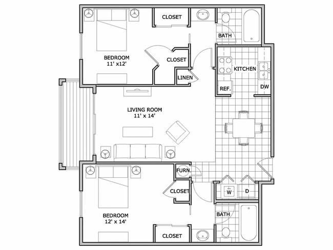 2 bedroom | Apartment | The Abbey - The Abbey Apartments