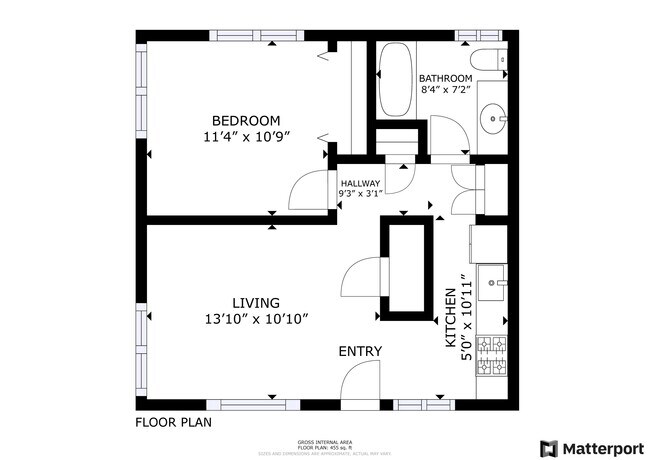 1 Bedroom 576 Sq Ft - 601 Jackson Apartments