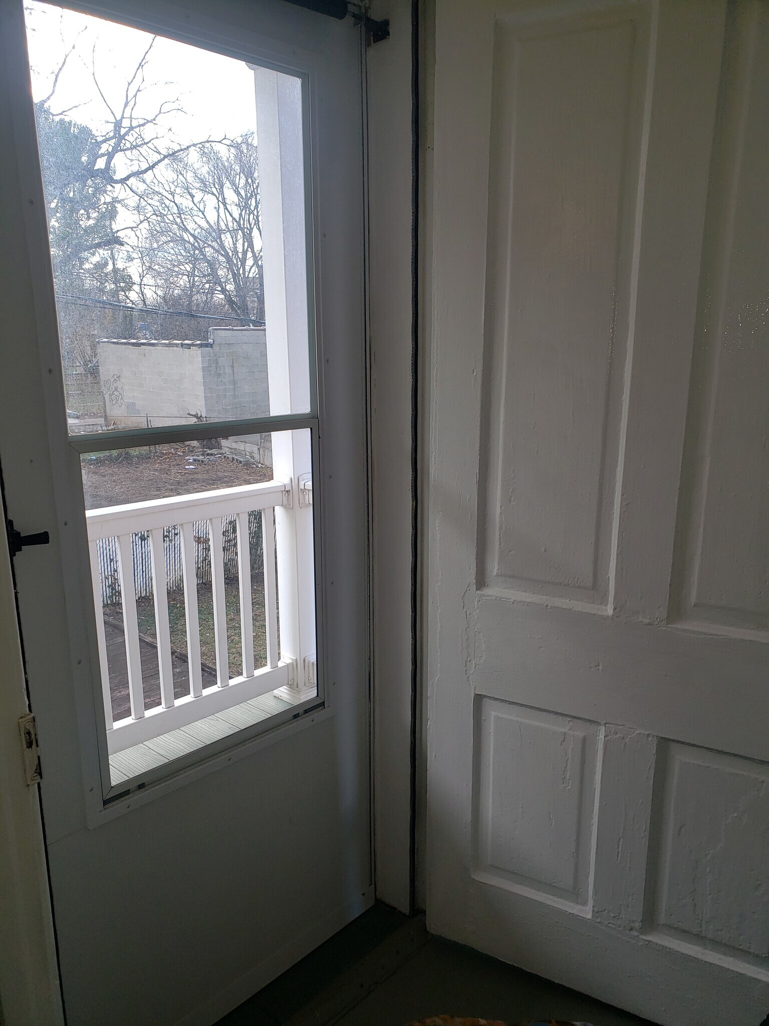 Door in second bedroom leading to porch balcony - 115 S Locust St