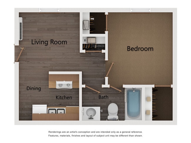 1 BR Floorplan - Sherwood Pointe Apartments