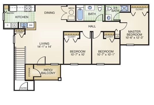 3BR/2BA - Arbors at Lakeside