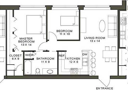 2BR/1BA - 257 Lafayette Center Lofts