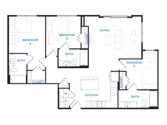 C1 1250sq - Berkeley House | Student Housing