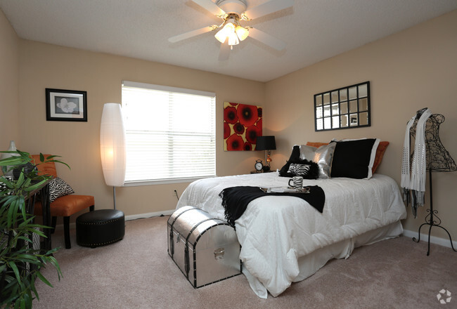 1BR, 1.5BA 845 SF - Bedroom - Windsong Village Apartments