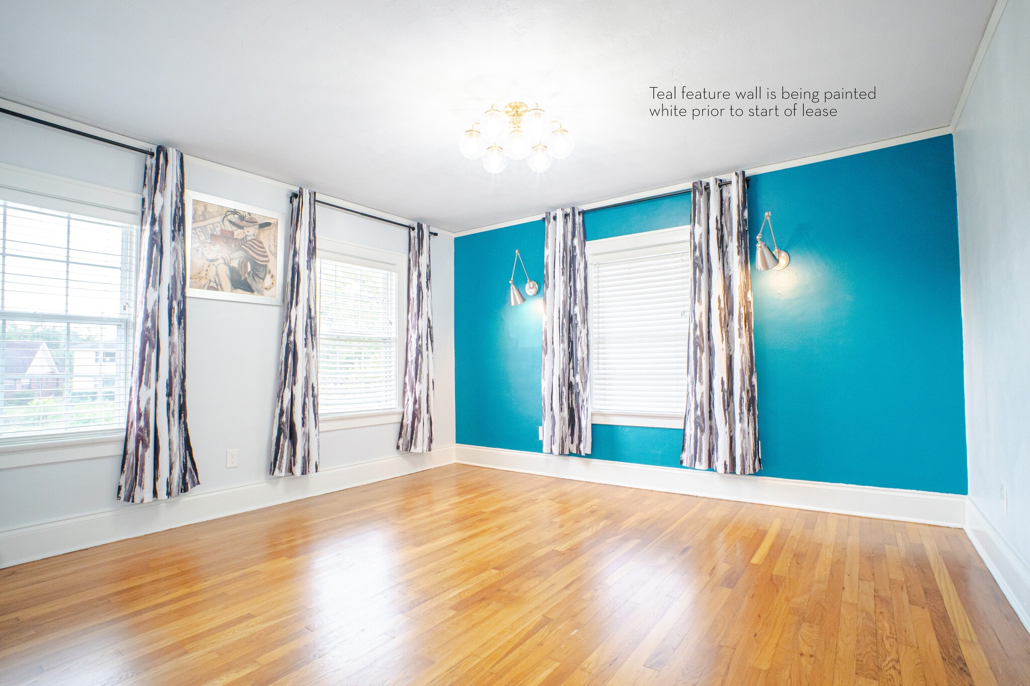Bedroom 1 (accent wall will be painted white) - 1215 Landon Ave