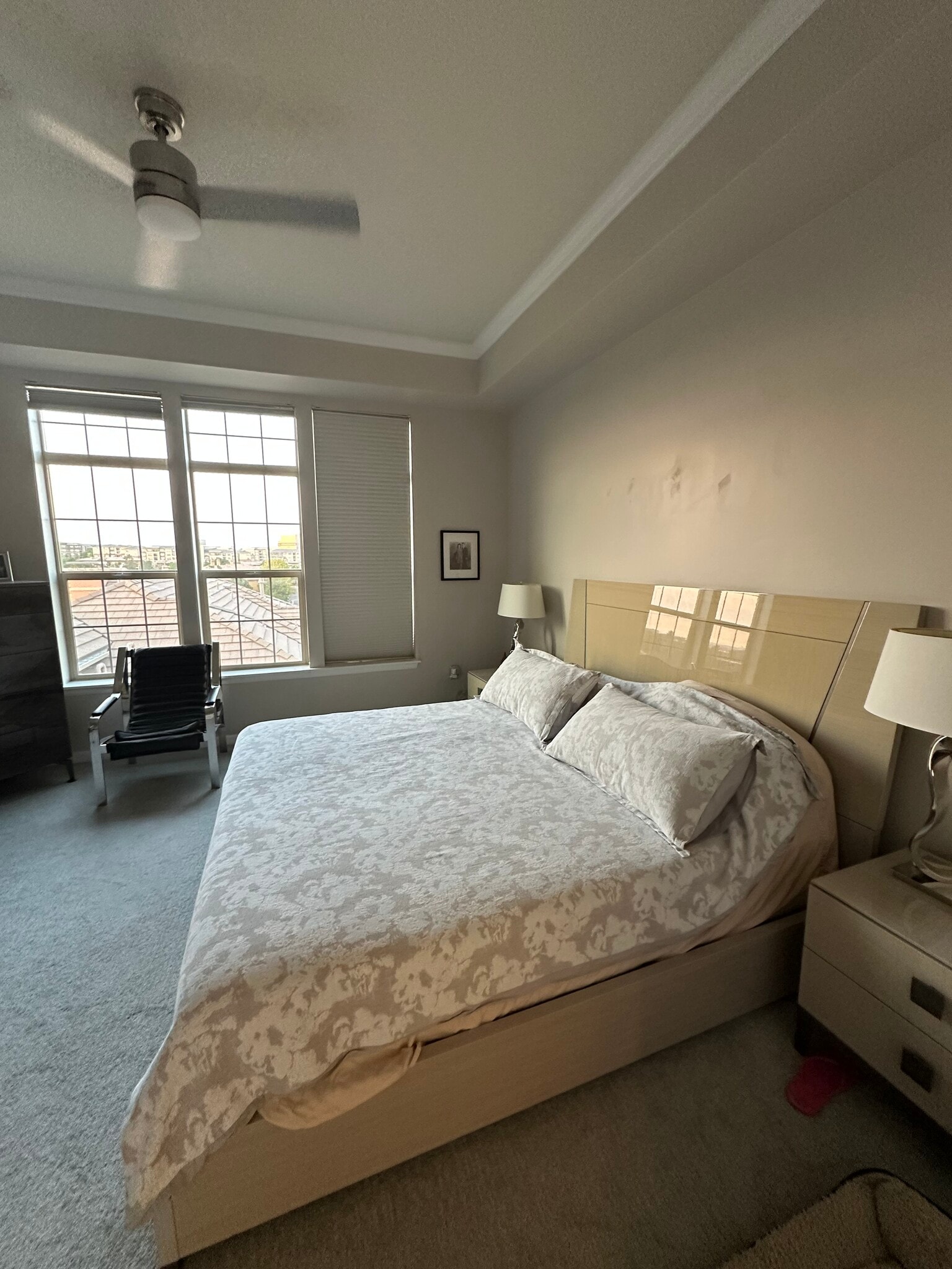 Master bedroom with King Size bed and two end tables - 7820 Inverness Blvd