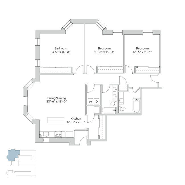 Floorplan - 5325 S. Hyde Park Boulevard