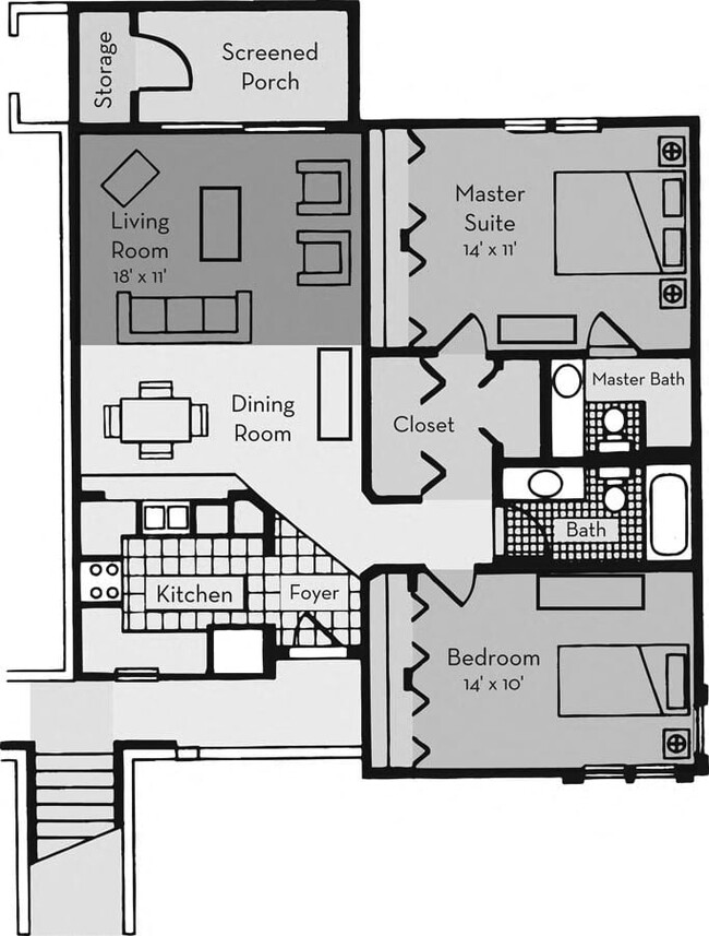 Floorplan - Fishermans Village Apartments