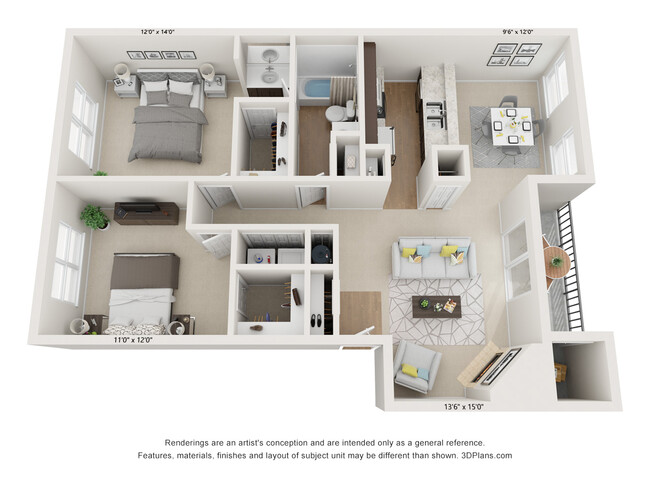 Floorplan - River Oak Apartments