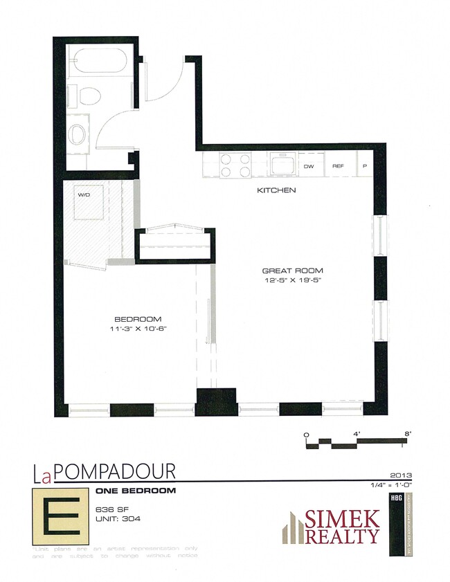 Floorplan - La Pompadour Apartments