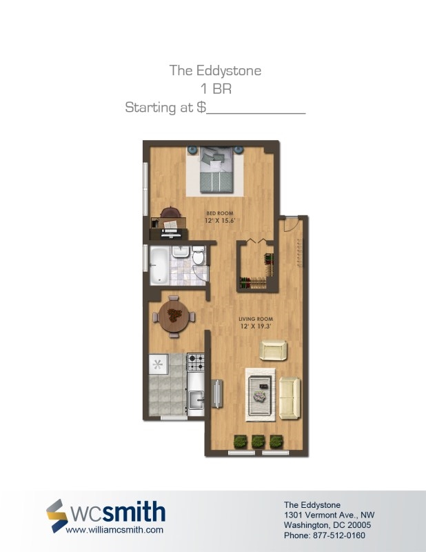 1BR/1BA - Eddystone