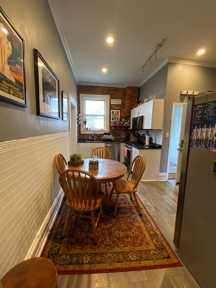 Eat-in Kitchen with backyard entrance. - 410 Fairfield Ave