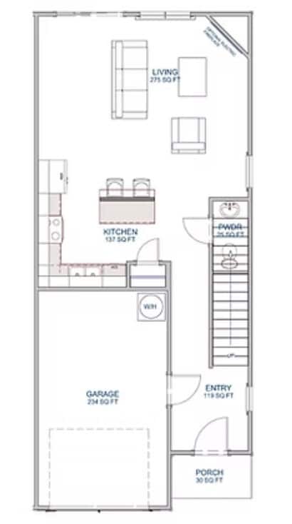Floorplan - Oak Grove Townhomes
