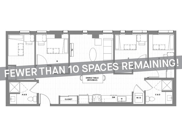 4x2 F Suite - Less Than 10 Spaces Left! - HERE Seattle Student Apartments