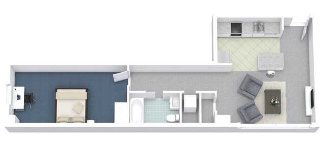 1x1 Layout A - University Lofts