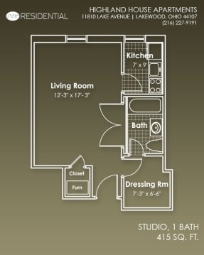 Studio - AIY Lakewood Area Apartments