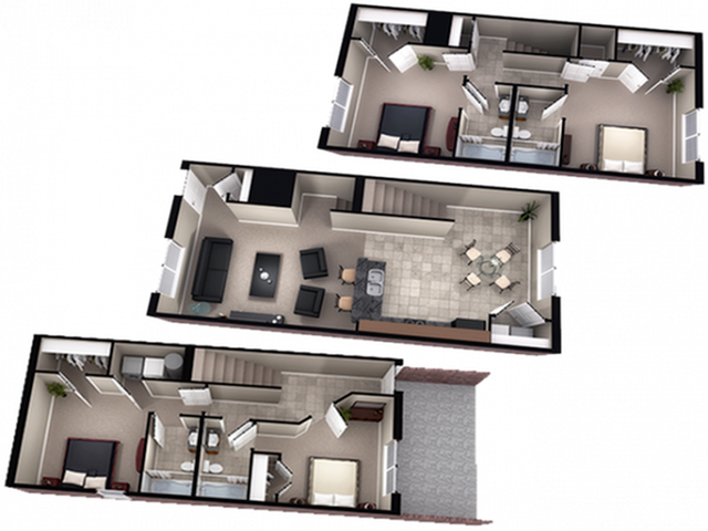 4BR/4BA - Canterwood Premium - Townhomes by Element Communities Columbia ...