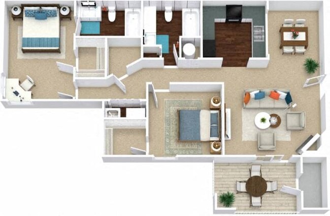 Floorplan - Southland Station Apartments