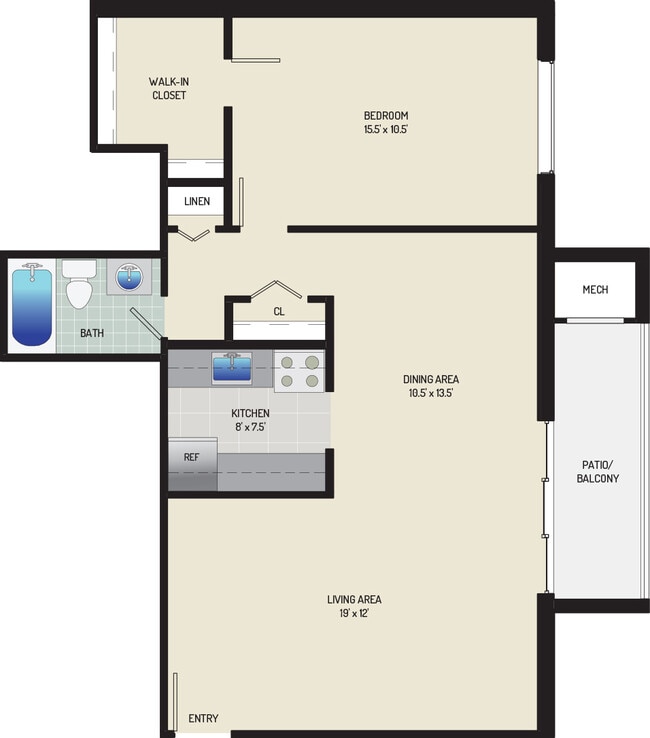 Floorplan - Columbia Park Apartments