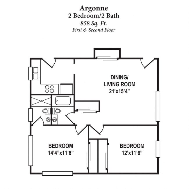 Floorplan - Forest Park Apartments